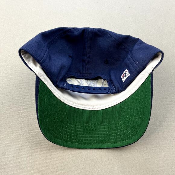 Vintage Dickinson State University Hat Cap Snapback Navy Blue The Game Glue Tag - Picture 4 of 8